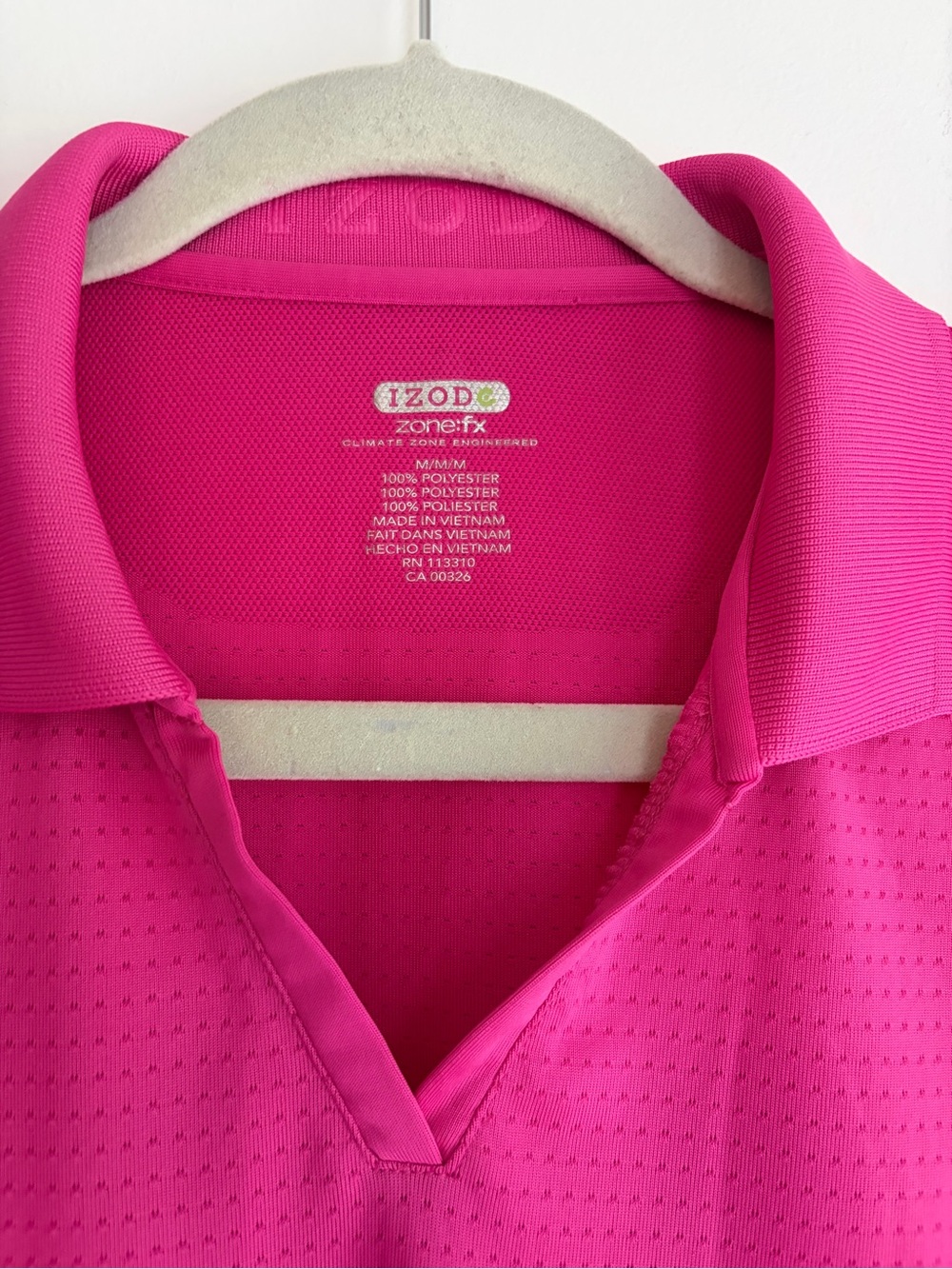 Izod ZoneFX Women's Pink Sleeveless Knit Polo Shirt Size M - Picture 3 of 6